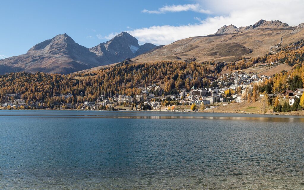 Skigebiet St. Moritz in der Schweiz